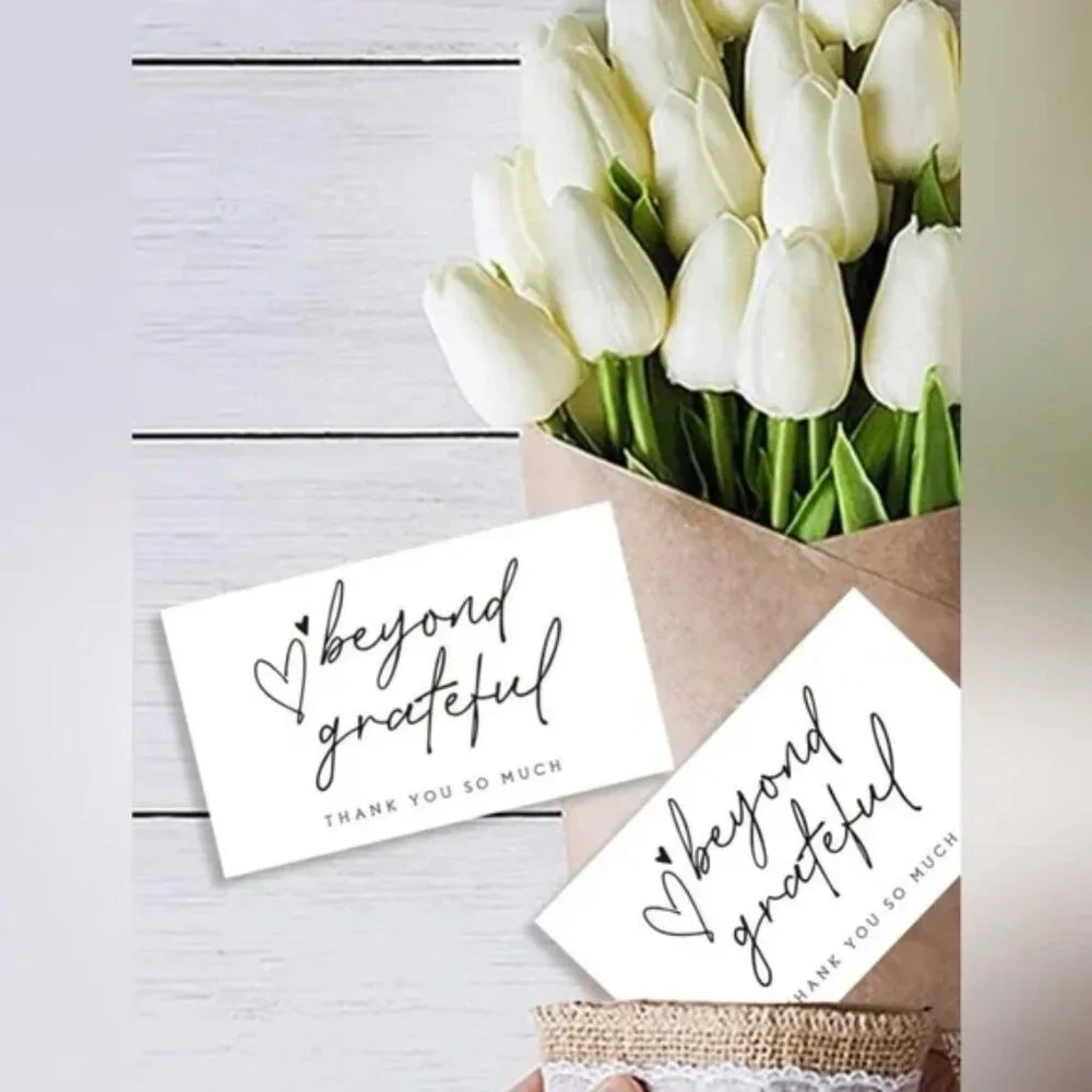 30 Pcs Beyond Grateful Thank You Cards – Order Insert Business Cards